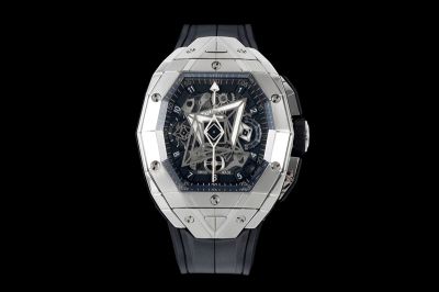 Hublot Big Bang Watch Band Sang Bleu III 42mm Hub4700 Movement Silver Bezel Skeletonized Lady Watch